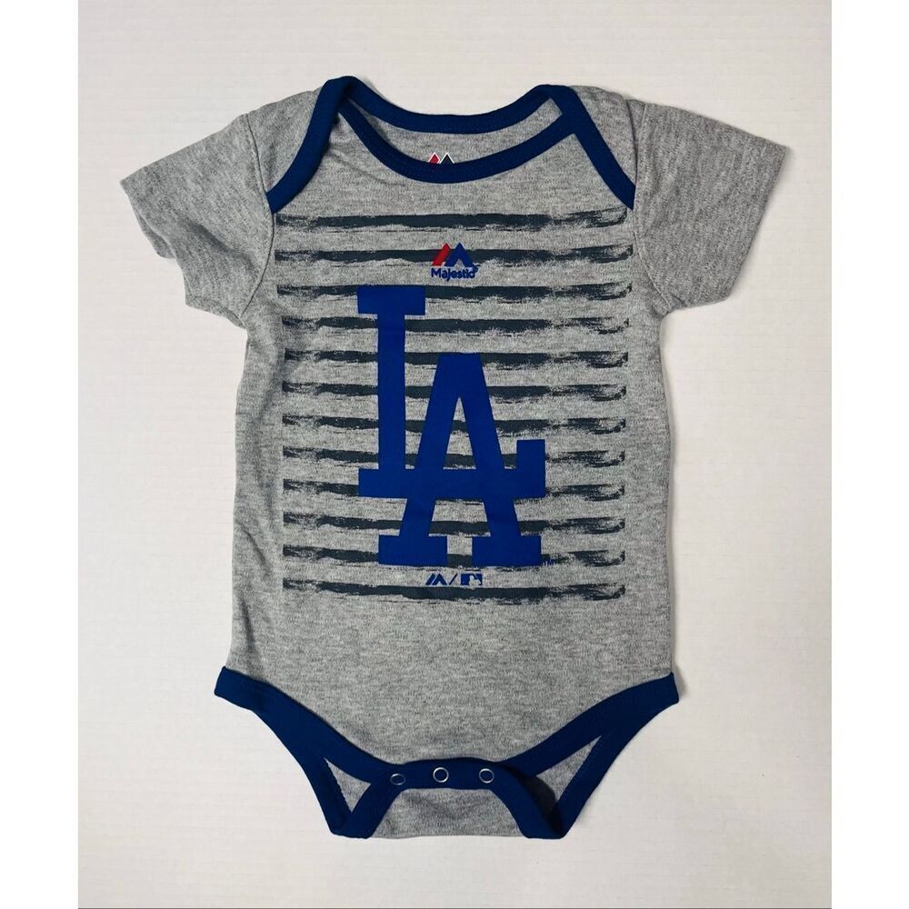 Majestic MLB Los Angeles Dodgers Bodysuit   Boys Size 12 Months